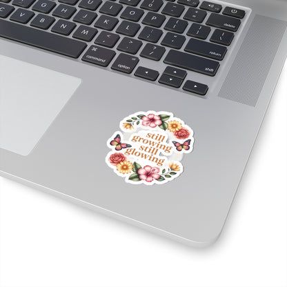 Floral Inspirational Kiss-Cut Stickers | Perfect for Journals, Laptops, Water Bottles, Gifts, and Celebrations