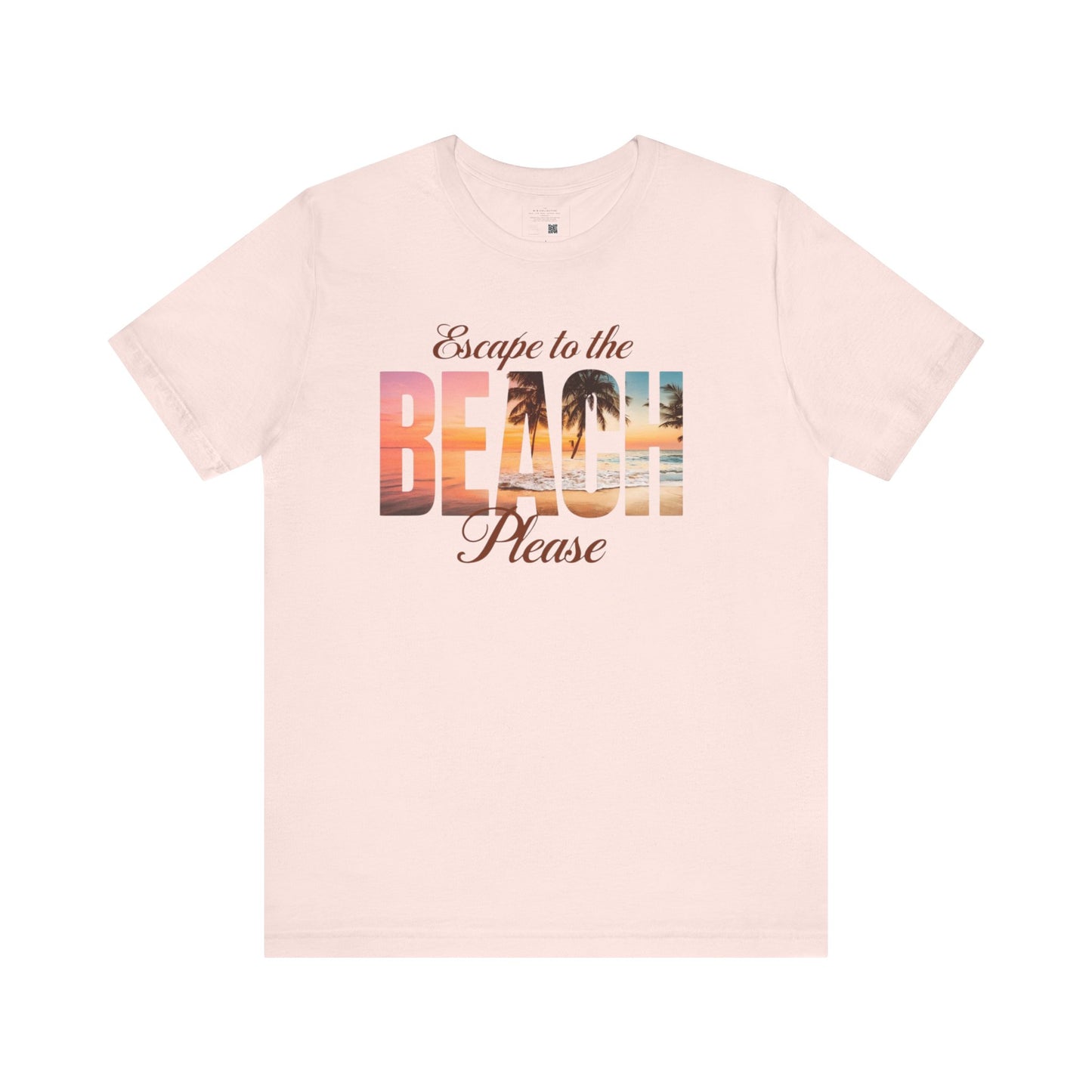 Escape to the Beach Unisex Tee, Summer T-Shirt, Beachwear, Vacation Shirt, Gift for Beach Lovers, Casual Summer Top