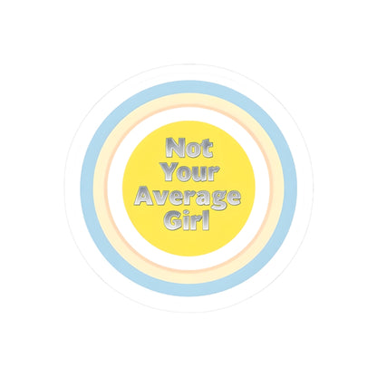 Kiss-Cut Stickers with 'Not Your Average Girl' Design, Fun Laptop Decals, Personalized Gifts, Cute Stationery, Trendy Wall Decor