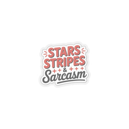 Stars Stripes & Sarcasm Kiss-Cut Stickers - Fun Vinyl Decals for Laptops, Water Bottles, Journals, and Party Favors