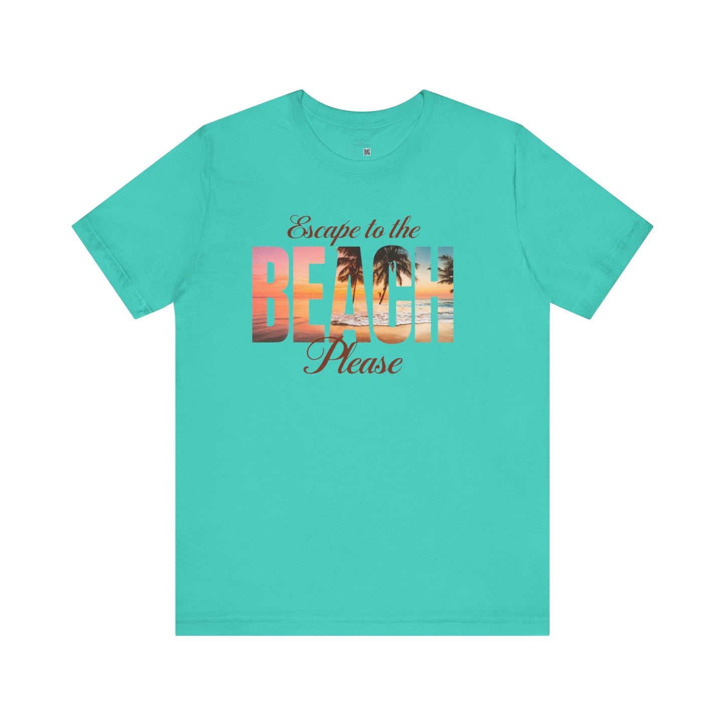 Escape to the Beach Unisex Tee, Summer T-Shirt, Beachwear, Vacation Shirt, Gift for Beach Lovers, Casual Summer Top
