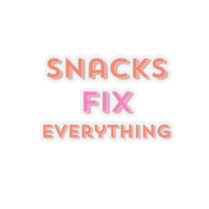 Snacks Fix Everything Kiss-Cut Stickers - Fun Vinyl Decals for Snacks Lovers