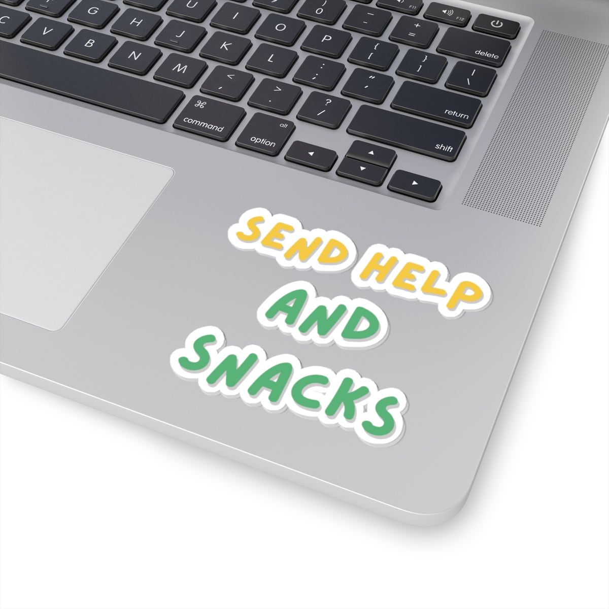 Fun Kiss-Cut Stickers - 'Send Help and Snacks'