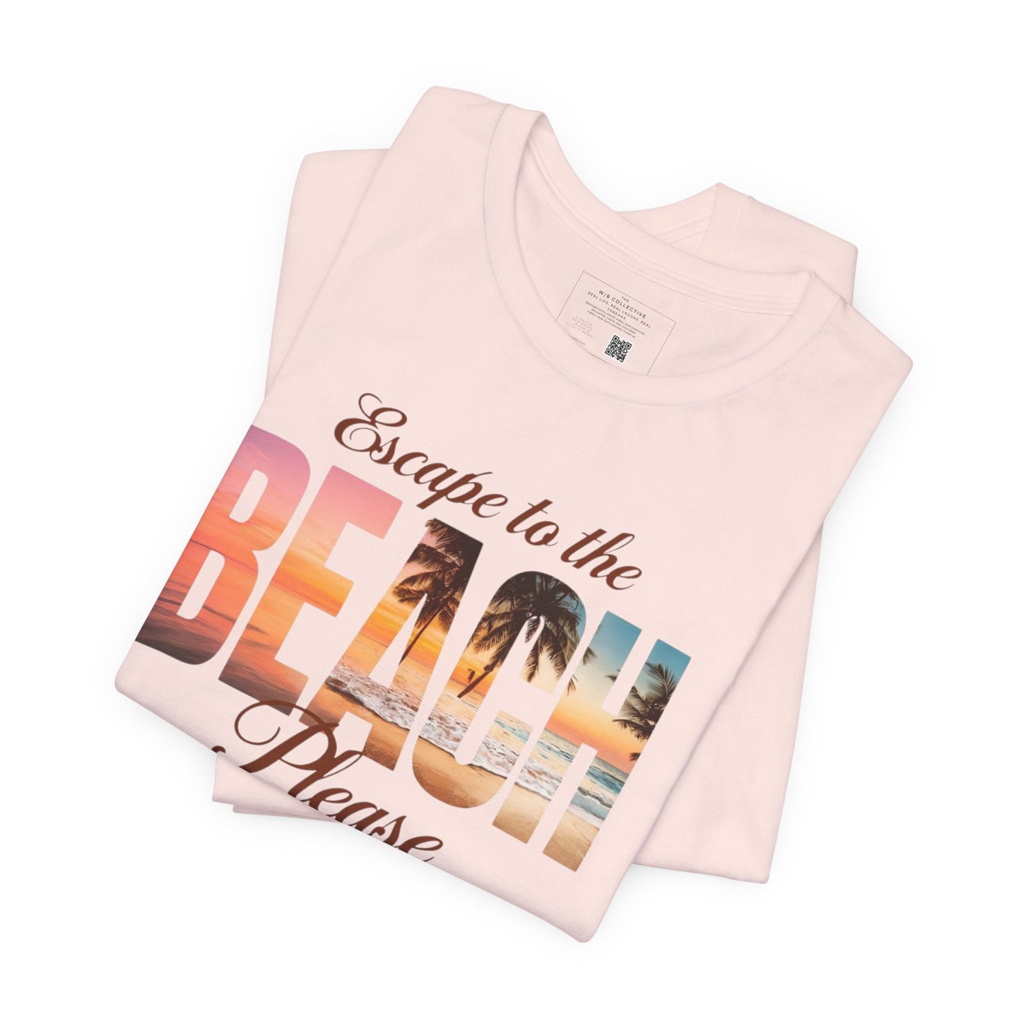 Escape to the Beach Unisex Tee, Summer T-Shirt, Beachwear, Vacation Shirt, Gift for Beach Lovers, Casual Summer Top