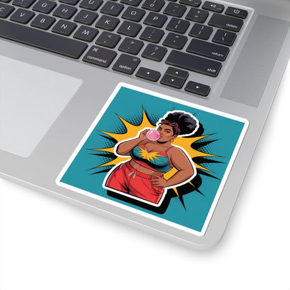 Bold Pop Art Kiss-Cut Stickers, Fun Stickers for Laptops, Water Bottles, Customizable Party Favors, Trendy Gifts for Her