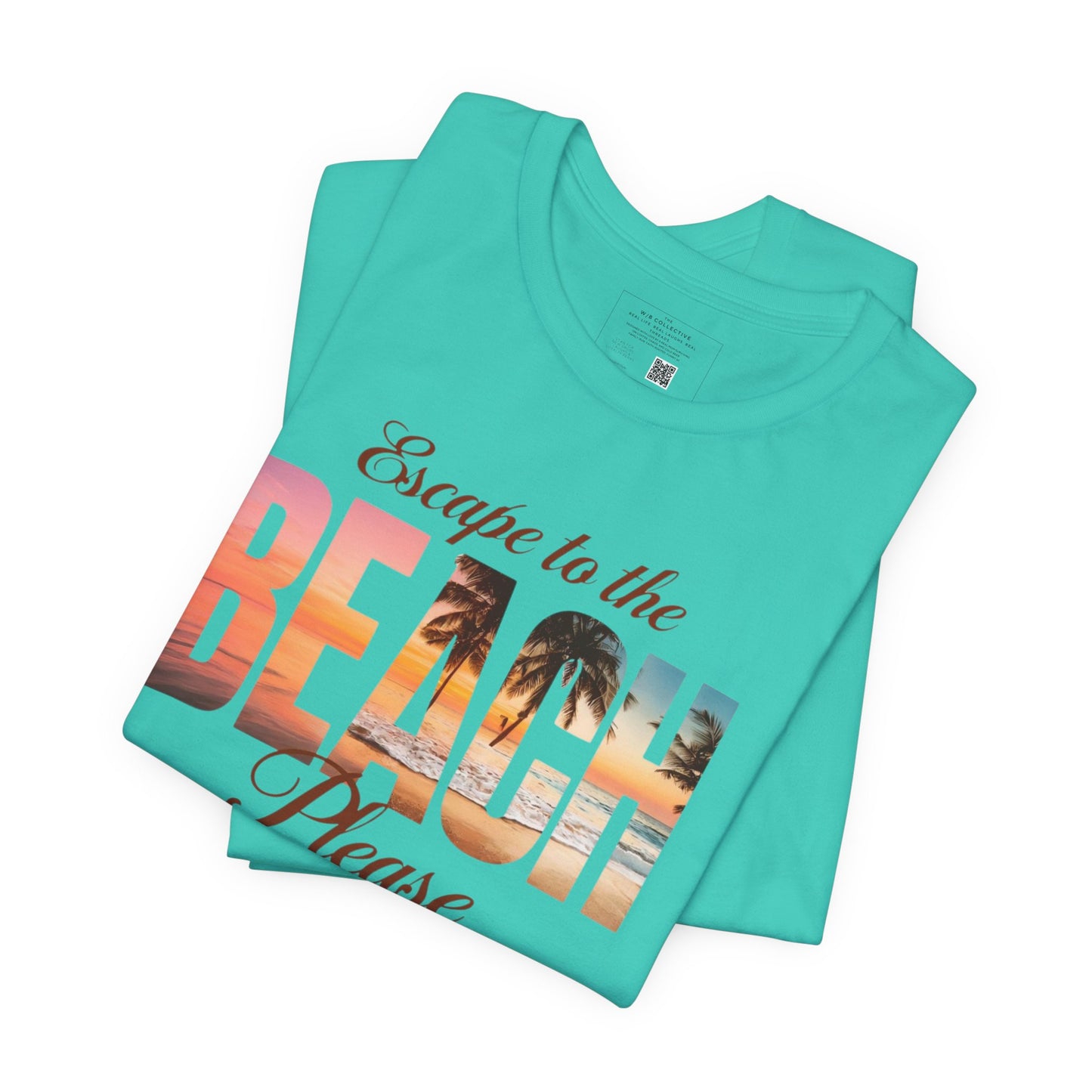 Escape to the Beach Unisex Tee, Summer T-Shirt, Beachwear, Vacation Shirt, Gift for Beach Lovers, Casual Summer Top