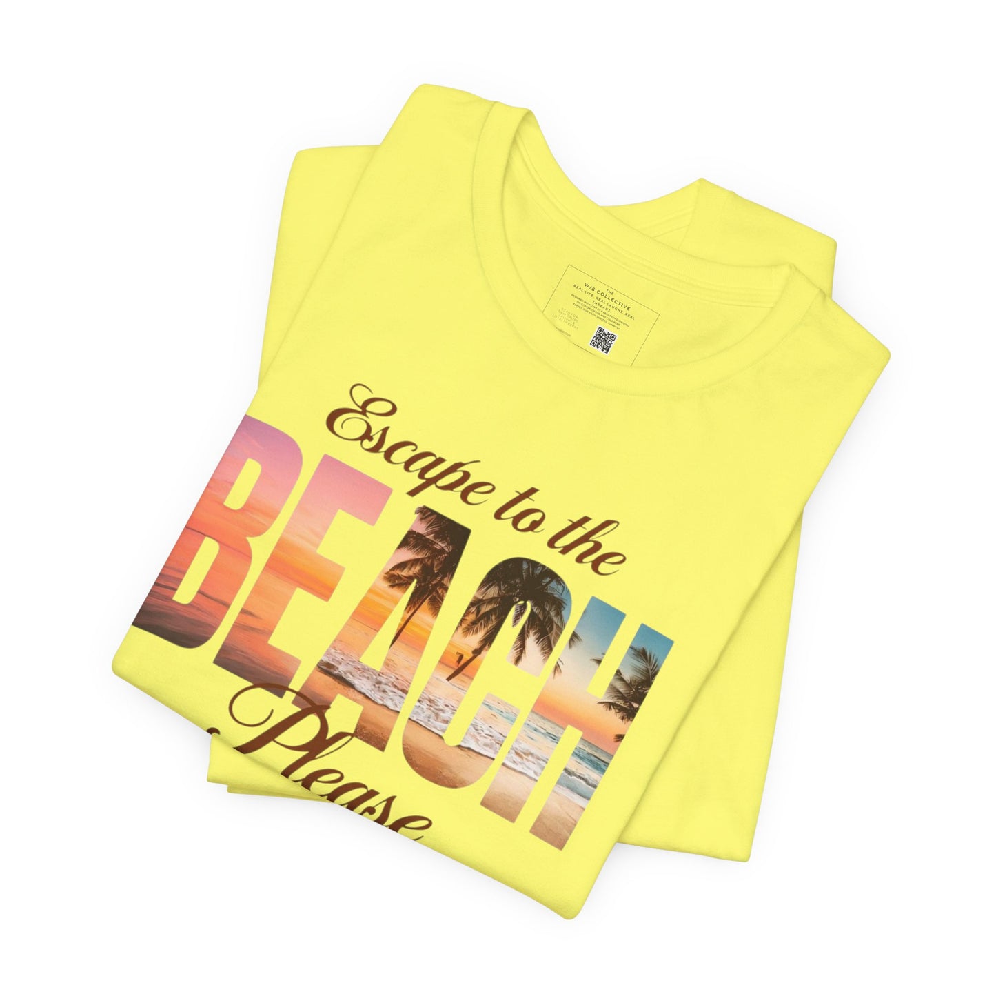 Escape to the Beach Unisex Tee, Summer T-Shirt, Beachwear, Vacation Shirt, Gift for Beach Lovers, Casual Summer Top