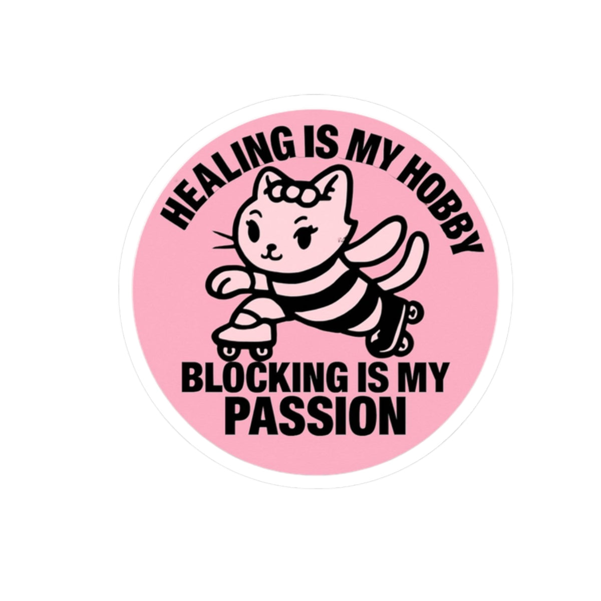 Cute Animal Healing Hobby Kiss-Cut Stickers, Fun Stickers for Water Bottles, Laptop Decor, Gifts for Cat Lovers, Journal Accessories