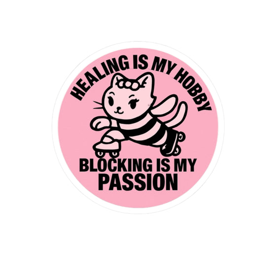 Cute Animal Healing Hobby Kiss-Cut Stickers, Fun Stickers for Water Bottles, Laptop Decor, Gifts for Cat Lovers, Journal Accessories