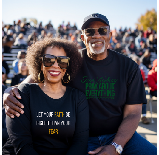 Motivational Faith T-Shirt - Let Your Faith Be Bigger Than Your Fear