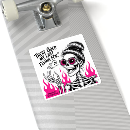 Sassy Skeleton Kiss-Cut Stickers | Fun Laptop Decor, Halloween Gifts, Quirky Party Supplies, Unique Art Stickers