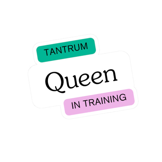 Humorous Kiss-Cut Stickers - "Queen in Training" - Fun Laptop Decal for Gift Giving