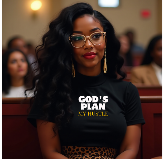 God's Plan My Hustle Unisex Short Sleeve Tee - Aligning Faith with Ambition Graphic T-Shirt