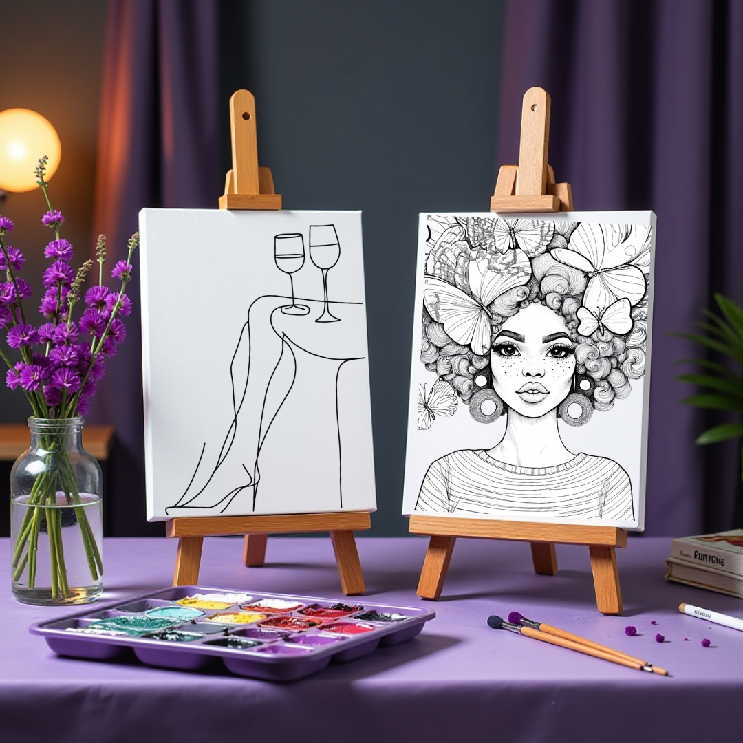 Beautiful black woman printable digital art coloring pages