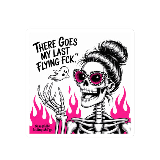 Sassy Skeleton Kiss-Cut Stickers | Fun Laptop Decor, Halloween Gifts, Quirky Party Supplies, Unique Art Stickers