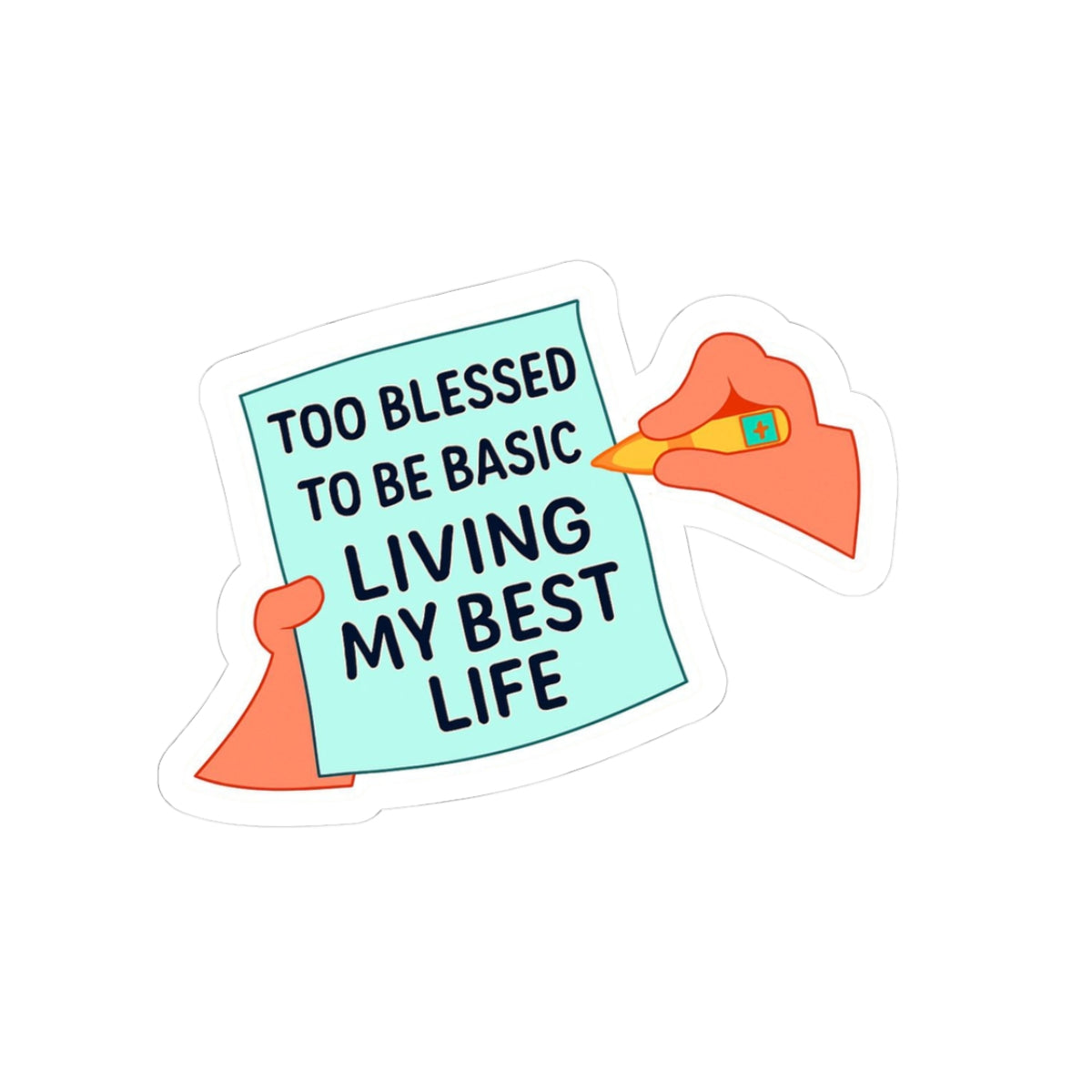 Kiss-Cut Stickers - Inspirational 'Living My Best Life' Stickers, Motivational Stickers, Laptop Decals, Journaling Supplies, Gift for [...]