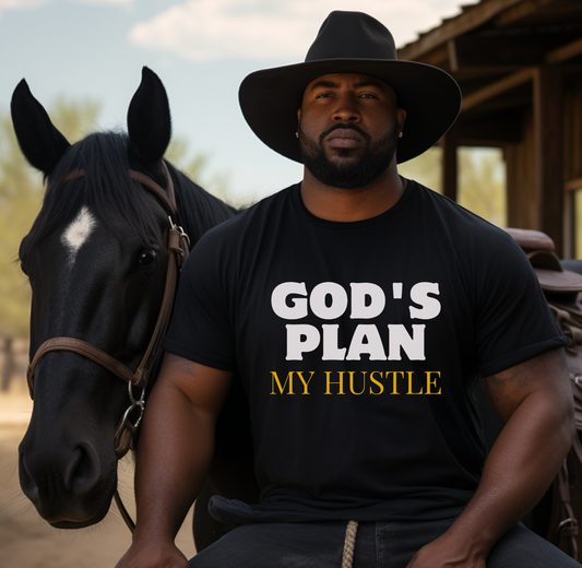 God's Plan My Hustle Unisex Short Sleeve Tee - Aligning Faith with Ambition Graphic T-Shirt