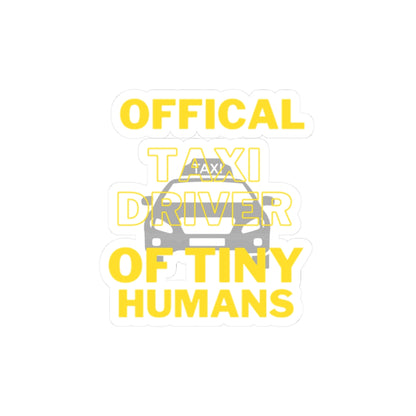 Official Taxi Driver of Tiny Humans Sticker - Fun Parent Humor