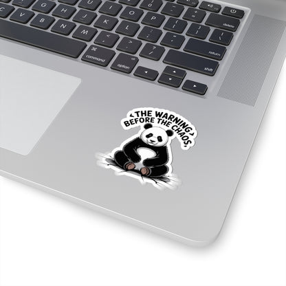 Panda Warning Kiss-Cut Stickers | Fun Stickers for Laptops, Journals, Gifts, Decor, Cool Designs