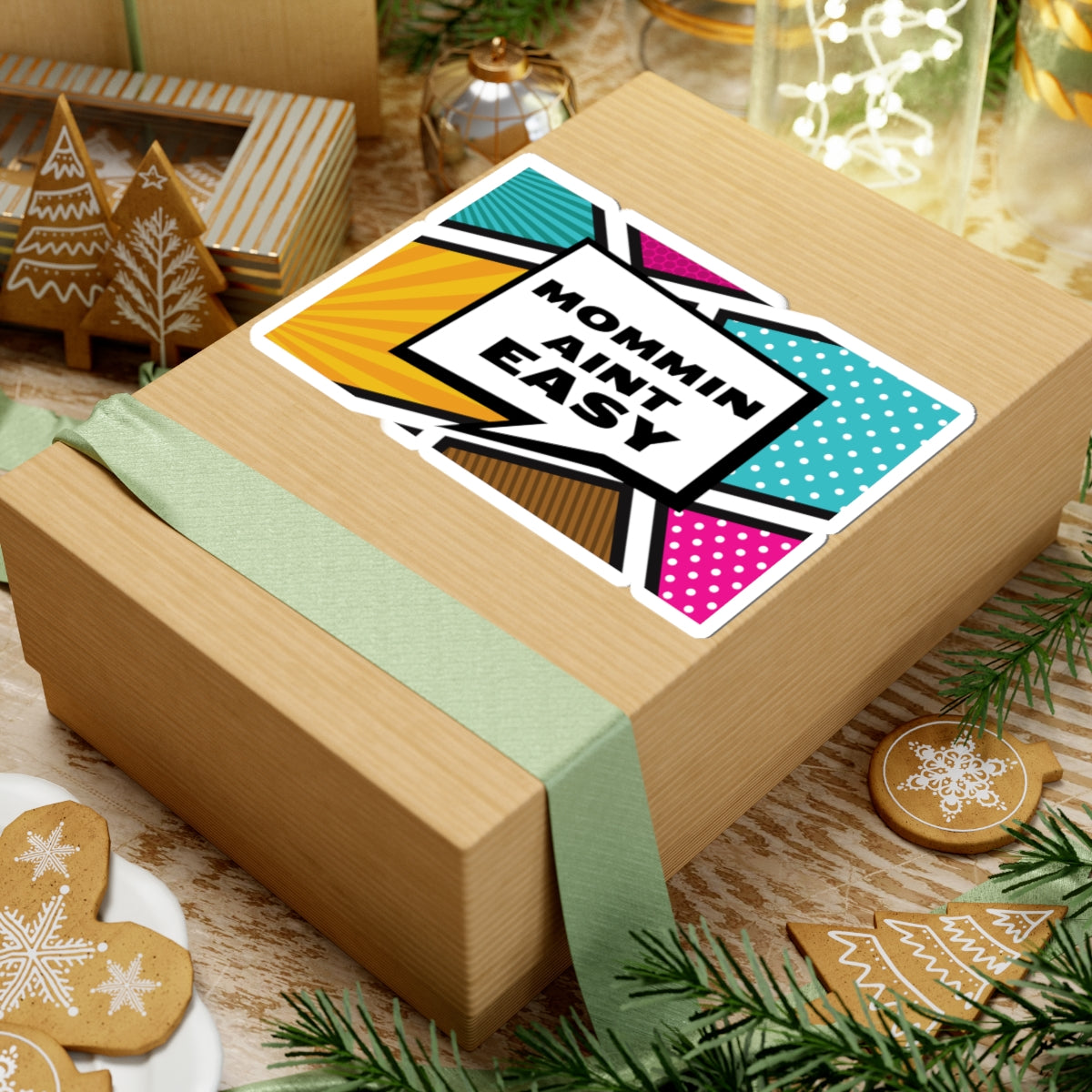 Funny Mommin' Ain't Easy Kiss-Cut Stickers for Laptops & Planners