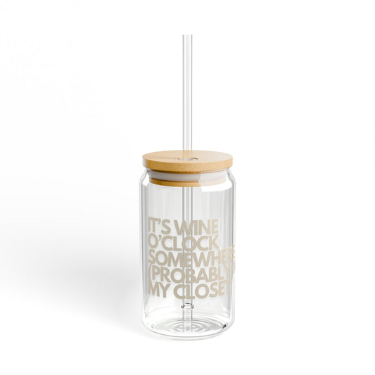 Funny Wine Tumbler - "It's Wine O'Clock Somewhere" - Perfect Gift for Wine Lovers