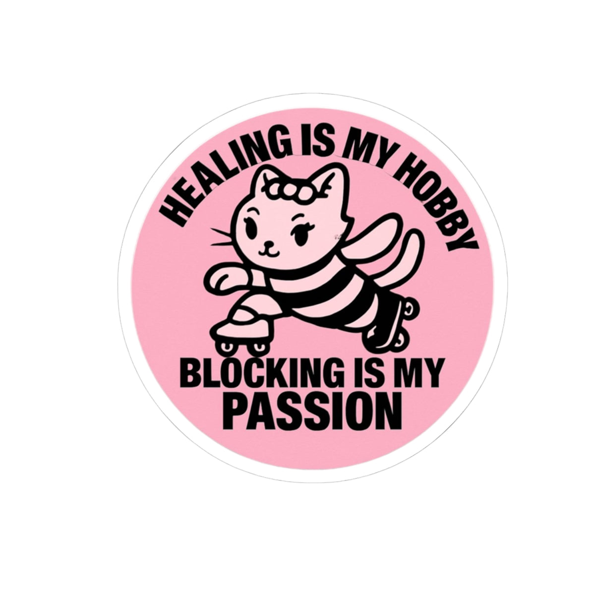 Cute Animal Healing Hobby Kiss-Cut Stickers, Fun Stickers for Water Bottles, Laptop Decor, Gifts for Cat Lovers, Journal Accessories