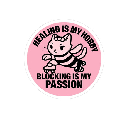 Cute Animal Healing Hobby Kiss-Cut Stickers, Fun Stickers for Water Bottles, Laptop Decor, Gifts for Cat Lovers, Journal Accessories