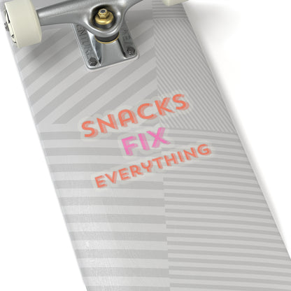 Snacks Fix Everything Kiss-Cut Stickers - Fun Vinyl Decals for Snacks Lovers
