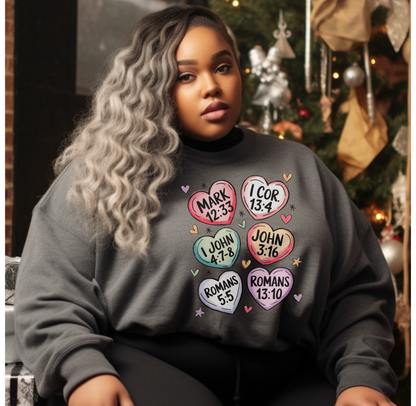 Christian Valentine's Hearts Sweatshirt