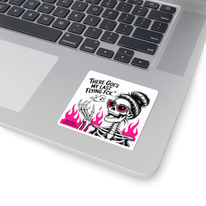 Sassy Skeleton Kiss-Cut Stickers | Fun Laptop Decor, Halloween Gifts, Quirky Party Supplies, Unique Art Stickers