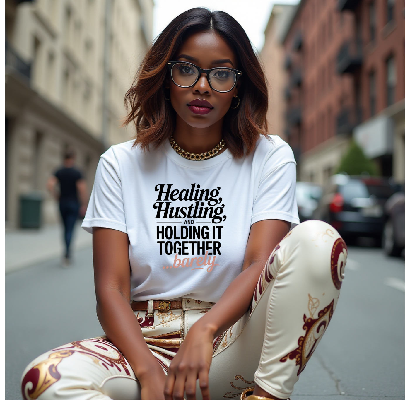 Healing Hustle Unisex Tee - Motivational Shirt for Self-Care, Gifts for Friends, Mental Health Awareness, Supportive Wear