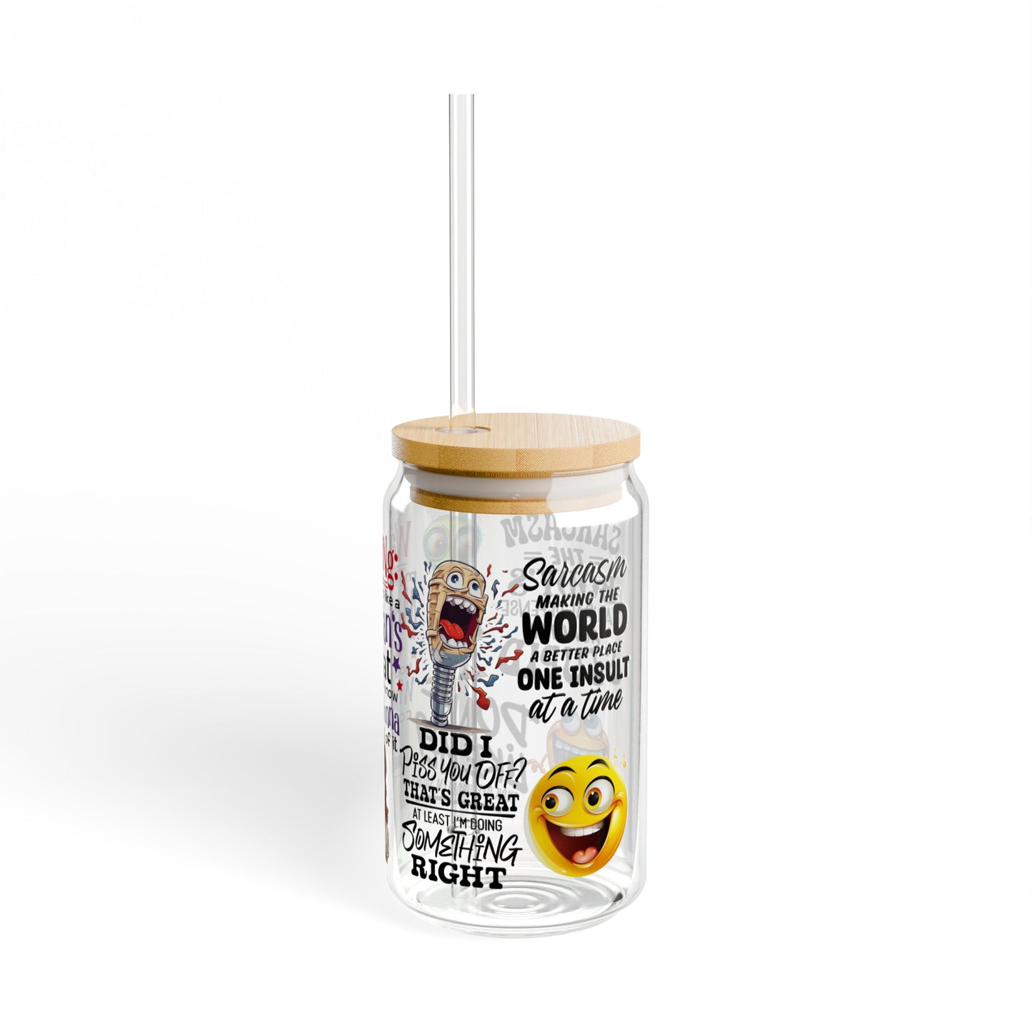 Sarcastic Sipper Glass, 16oz