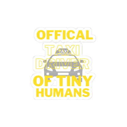 Official Taxi Driver of Tiny Humans Sticker - Fun Parent Humor