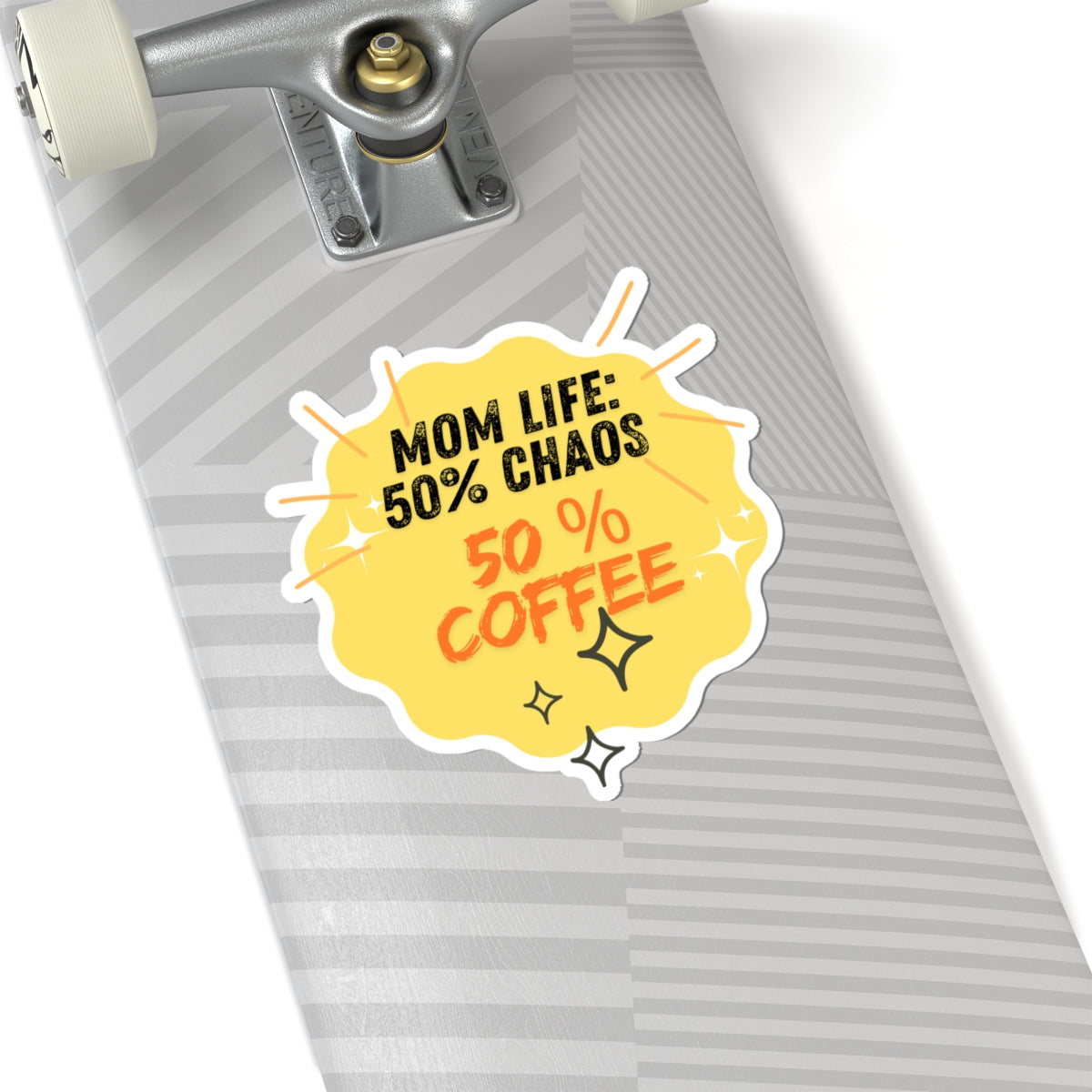 Mom Life Kiss-Cut Stickers - 50% Chaos 50% Coffee