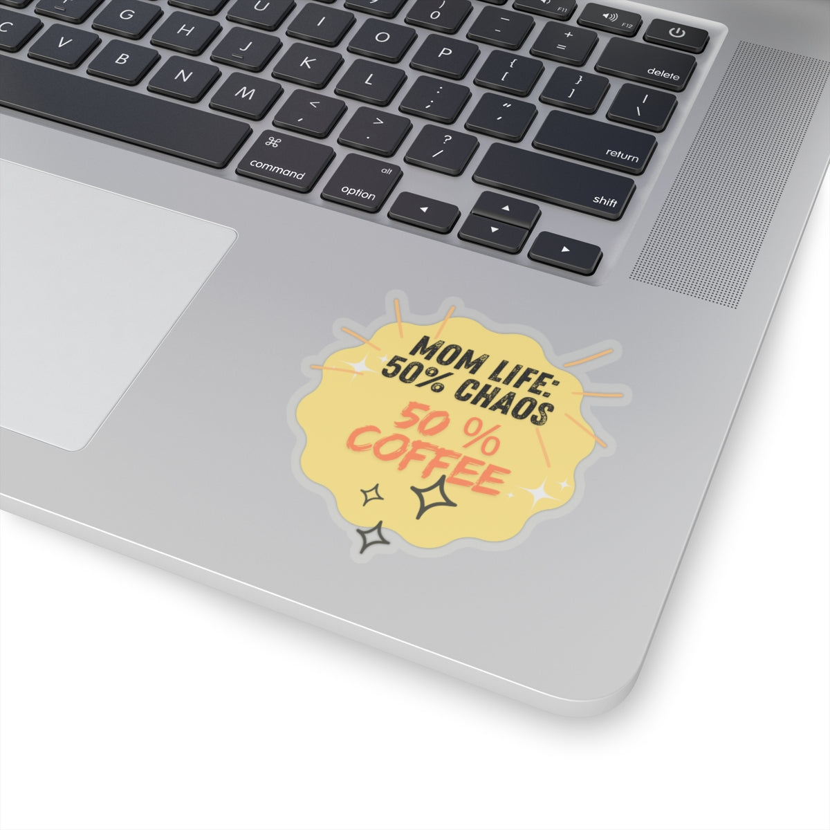 Mom Life Kiss-Cut Stickers - 50% Chaos 50% Coffee