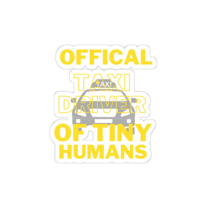Official Taxi Driver of Tiny Humans Sticker - Fun Parent Humor