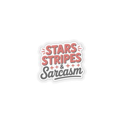 Stars Stripes & Sarcasm Kiss-Cut Stickers - Fun Vinyl Decals for Laptops, Water Bottles, Journals, and Party Favors