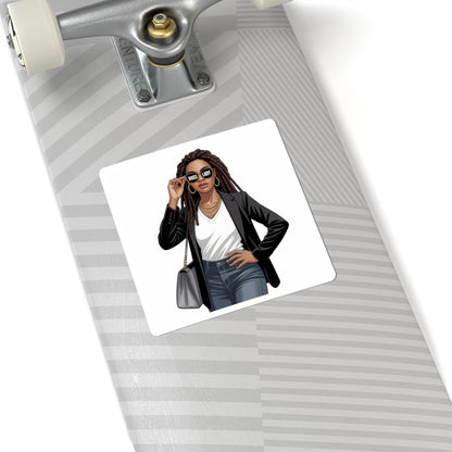 Boss Lady Kiss-Cut Stickers – Empowering Décor for Laptops, Notebooks, and Gifts