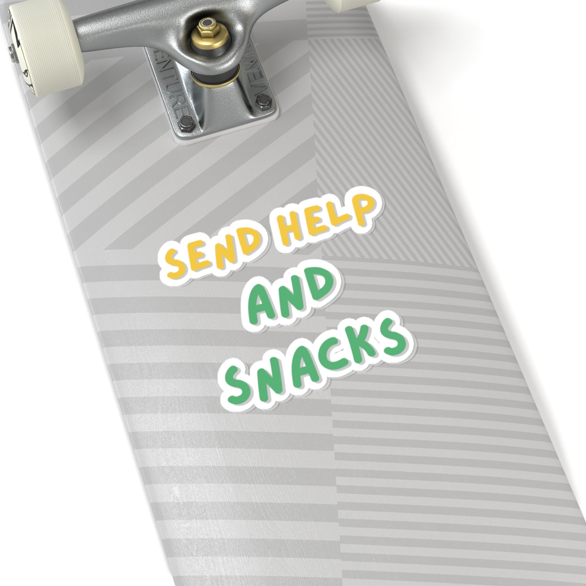 Fun Kiss-Cut Stickers - 'Send Help and Snacks'