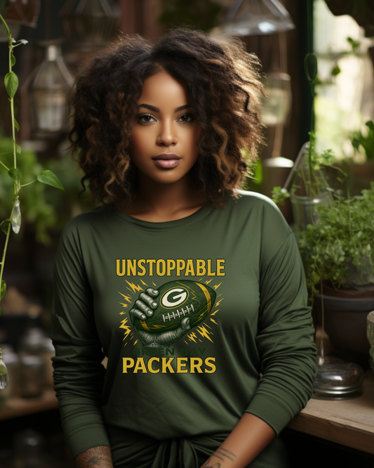 Unstoppable Grip Green Bay Packers Sticker | NFL Digital PNG, Tumbler Wrap, Game Day Shirt Design