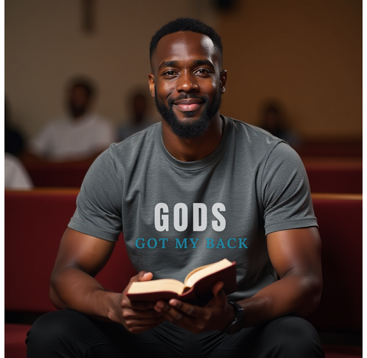 Embrace Divine Support - 'GODS GOT MY BACK' Unisex Short Sleeve Shirt