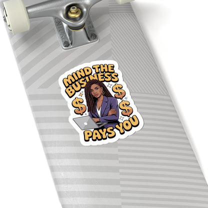 Mind the Business Kiss-Cut Stickers | Motivational Laptop Decal, Businesswoman Sticker, Office Decor, Entrepreneur Gift, Inspirational [...]