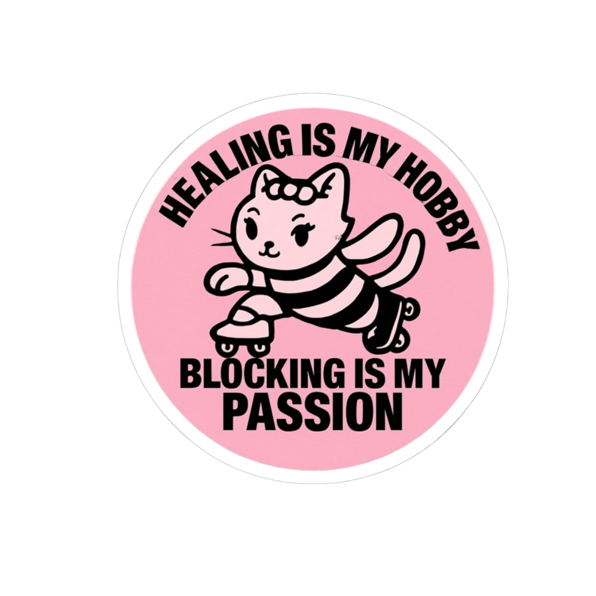 Cute Animal Healing Hobby Kiss-Cut Stickers, Fun Stickers for Water Bottles, Laptop Decor, Gifts for Cat Lovers, Journal Accessories