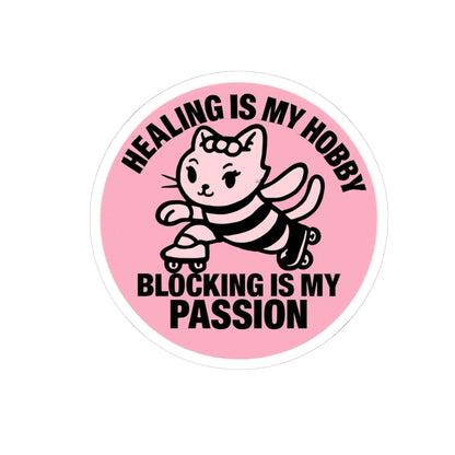 Cute Animal Healing Hobby Kiss-Cut Stickers, Fun Stickers for Water Bottles, Laptop Decor, Gifts for Cat Lovers, Journal Accessories