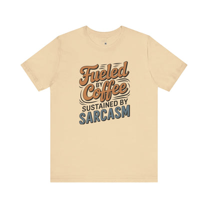 Fueled by Coffee, Sustained by Chaos Tee – Funny Mom Shirt | Sarcastic Graphic Tee | Coffee Addict Shirt | Bella+Canvas Unisex Fit