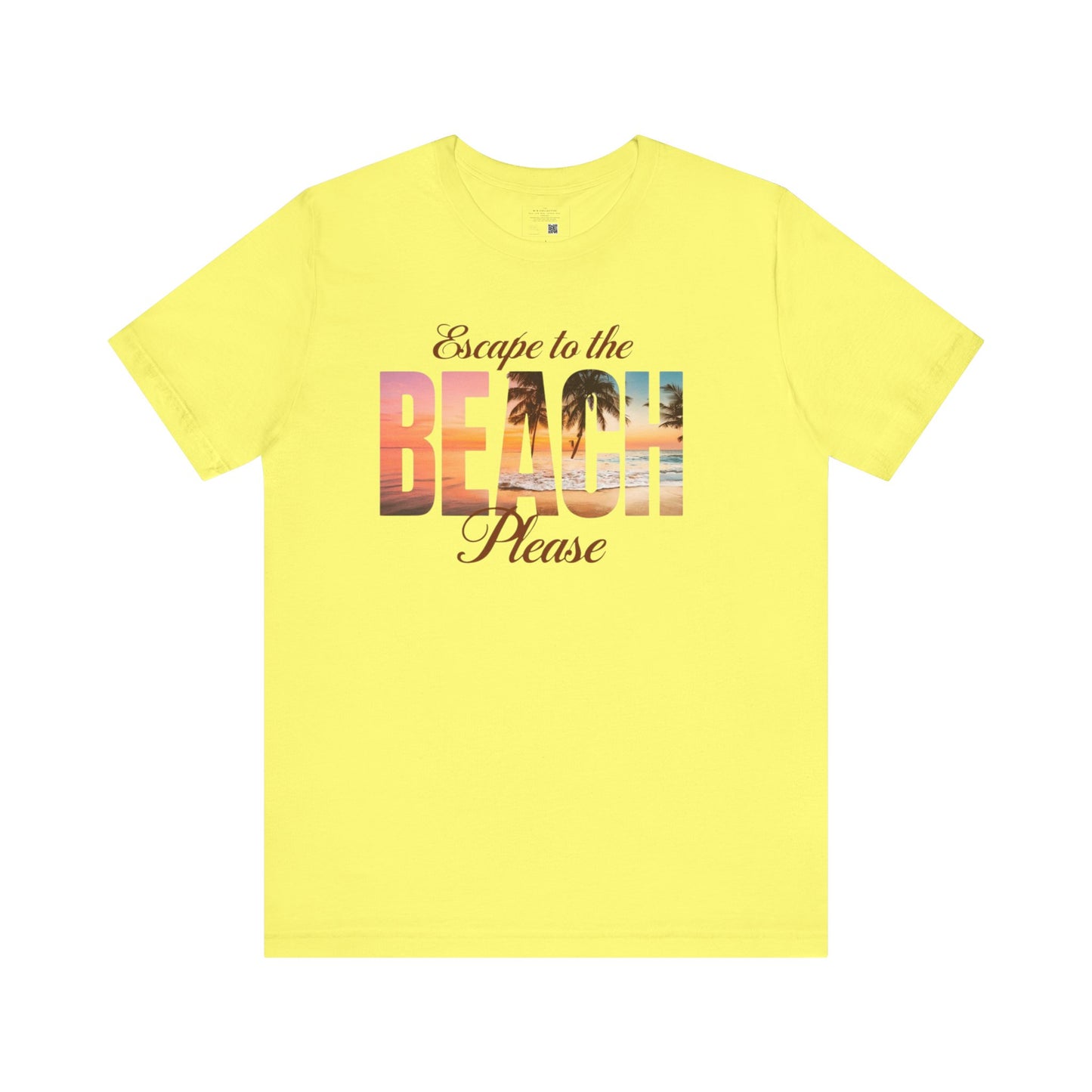 Escape to the Beach Unisex Tee, Summer T-Shirt, Beachwear, Vacation Shirt, Gift for Beach Lovers, Casual Summer Top