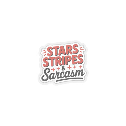 Stars Stripes & Sarcasm Kiss-Cut Stickers - Fun Vinyl Decals for Laptops, Water Bottles, Journals, and Party Favors
