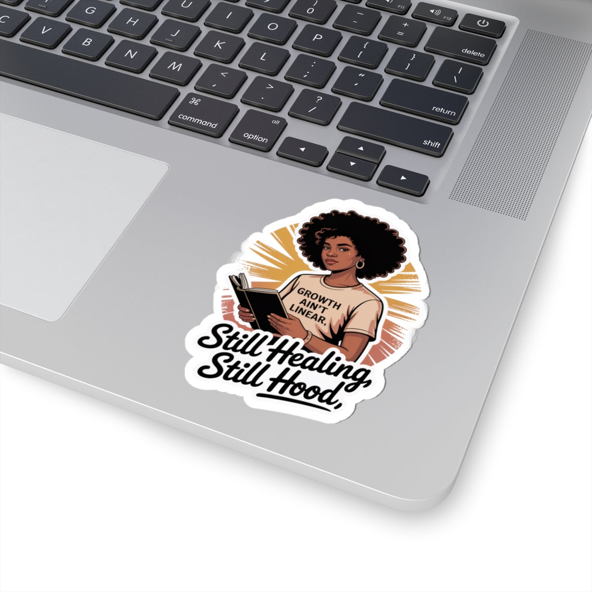 Inspirational Kiss-Cut Stickers, Motivational Laptop Stickers, Growth Ain't Linear Vinyl Decals, Empowering Art Stickers, Self-Healing Gifts