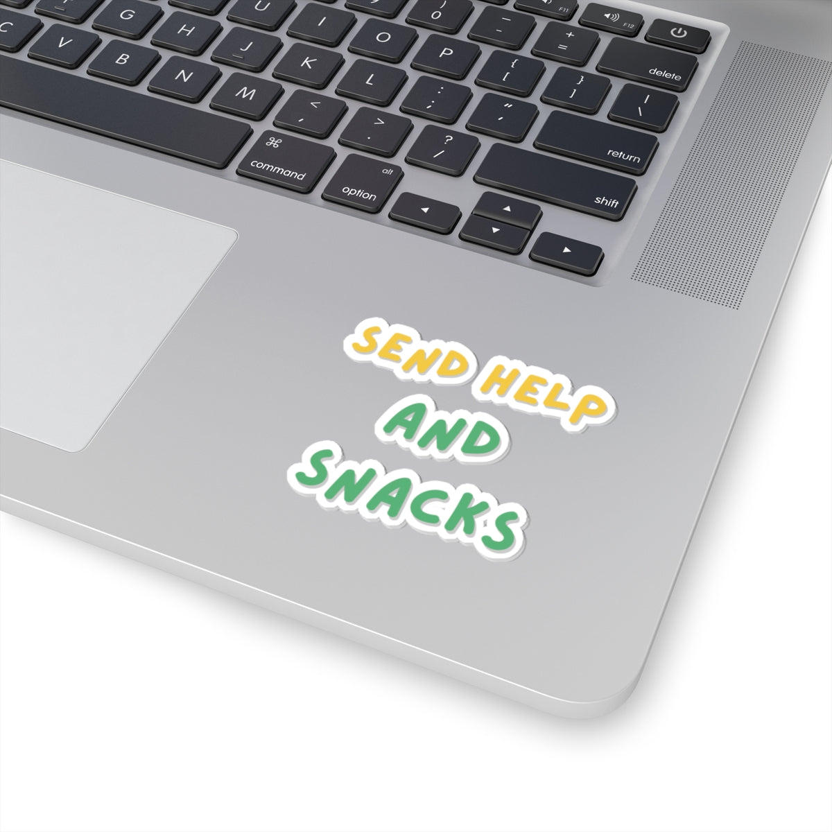 Fun Kiss-Cut Stickers - 'Send Help and Snacks'