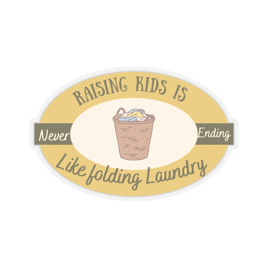 Raising Kids Kiss-Cut Stickers - Funny Parenting Decal for Moms